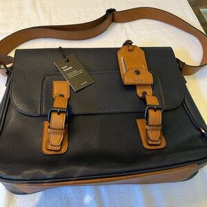 NWT Aldo Navy and Tan Messenger Bag